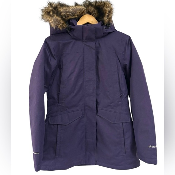 Eddie Bauer Women's Silver Lining Down Waterproof Hooded Rain Snow Winter Jacket - Picture 1 of 9